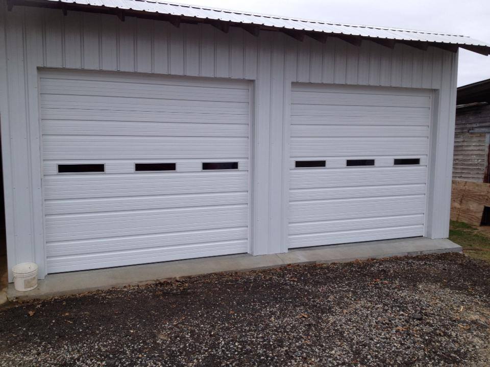 White Double Door Garage