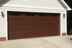 Brown Single Door Garage with Windows